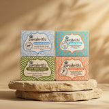 Samskrithi Naturals Variety Pack of Soaps Set | Goat Milk, Dry Skin, Carrot, and Baby Soap Set For Men and Womens | 100% Ayurvedic | No Side Effect Plant Base (Pack of 4)
