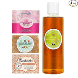 Samskrithi Naturals Hair Kit Hair Oil, Shampoo Bar, Carrot Soap & Hair Conditioning Powder | Pro Treatments for Dry, Damaged & Color Treated Hair, Scalptone Hair Growth & Skin (Pack of 4)