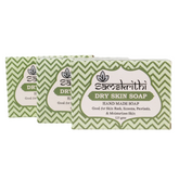 Samskrithi Naturals Dry Skin Soap | 100% Natural Bath Soap Bar | Nourishing & Moisturizing | Sulphates Free, Parabens Free & No Harsh Chemicals | Bar for Eczema and Itchy Skin 125g (Pack of 3)
