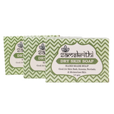 Samskrithi Naturals Dry Skin Soap | 100% Natural Bath Soap Bar | Nourishing & Moisturizing | Sulphates Free, Parabens Free & No Harsh Chemicals | Bar for Eczema and Itchy Skin 125g (Pack of 3)
