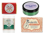 Samskrithi Naturals Complete Skin Care Combo Set of 4 | Anti Acne Soap | Anti Acne Gel | Skin Glow Face Pack | |Carrot Soap