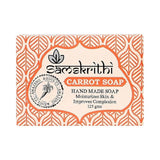 Samskrithi Naturals Carrot Puree Soap Bar | 100% Natural Bath Soap | Nourishing & Moisturizing | Sulphates Free, Parabens Free & No Harsh Chemicals | Rich in Beta Carotene 125g (Pack of 3)