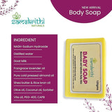 Samskrithi Naturals Ulra-Moisturizing Baby Bathing Soap Bar(Pck of 3) pH 5.5 with Goat Milk, Olive Oil, Shea Butter, Coconut Oil & Almond Oil - Pack of 3X125g | Hypoallergenic & Tear-Free Soap for Babies, Newborns