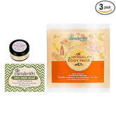 Samskrithi Naturals Herbal Body Pack, Gentle Dry Skin Soap and Nourishing Face + Body Butter Set | Everyday Natural Skincare | Pack of 3