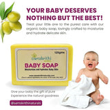 Samskrithi Naturals Ultra- Moisturizing Baby Bathing Soap Bar pH 5.5 with Goat Milk, Olive Oil, Shea Butter, Coconut Oil & Almond Oil - Pack of 3X125g | Hypoallergenic & Tear-Free Soap for Babies, Newborns
