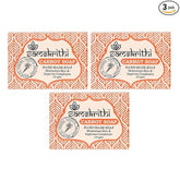 Samskrithi Naturals Carrot Puree Soap Bar | 100% Natural Bath Soap | Nourishing & Moisturizing | Sulphates Free, Parabens Free & No Harsh Chemicals | Rich in Beta Carotene 125g (Pack of 3)