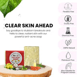 Samskrithi Naturals Anti Acne Face Soap Bar For Remove Acne Blemishes, Scars, Pimples, Dark Spots | Pack of 2x50g |Clear and Radiant Skin | for All Skin Types