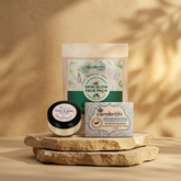 Samskrithi Naturals Ultimate Goat Milk Skin Care | Complete Nourishment for Your Skin's Daily Well-Being and Radiance | Combo Set of Goat Milk Soap, Skin Glow Face Pack, Face & Body Butter | Pack of 3