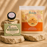 Samskrithi Naturals Herbal Body Pack, Gentle Dry Skin Soap and Nourishing Face + Body Butter Set | Everyday Natural Skincare | Pack of 3