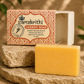 Samskrithi Naturals Orange Carrot Bathing Soap Bar ( Pack of 3)- Handmade, 100% Pure & Natural with Goat Milk, Essential Oils, Exotic Herbs & Aroma, Pack of 3X125g | No Harsh Chemicals | Rich in Beta Carotene