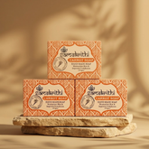 Samskrithi Naturals Carrot Puree Soap Bar | 100% Natural Bath Soap | Nourishing & Moisturizing | Sulphates Free, Parabens Free & No Harsh Chemicals | Rich in Beta Carotene 125g (Pack of 3)