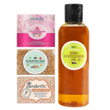 Samskrithi Naturals Complete Natural Hair Care Kit & Skin Care Kit, Hair Oil(100ML), Shampoo Bar, Carrot Soap | Gentle Cleansing | Your Eco-Friendly Solution for Healthy Hair and Skin (Pack of 4)