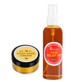 Samskrithi Naturals Pain Relief Oil and Foot Care Cream Set | Soothing Solution for Comfortable Foot Care | Pack of 2