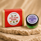 Samskrithi Naturals Anti-Acne Soap & Gentle Cleansing and Acne Gel | Gentle Skincare for Acne Management with a Non-Abrasive Formulation (Pack of 2)