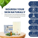 Samskrithi Naturals Goat Milk Bathing Soap Bar (Pack of 3) - Handmade, 100% Pure & Natural with Goat Milk, Natural Oils, Exotic Herbs| No Harsh Chemicals | SLES, SLS, Paraben Free