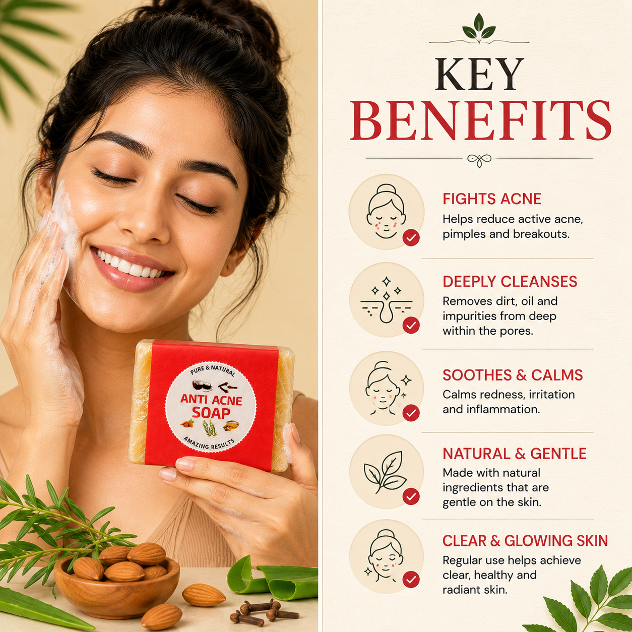 Samskrithi Naturals Anti-Acne Combo (Soap + Gel)