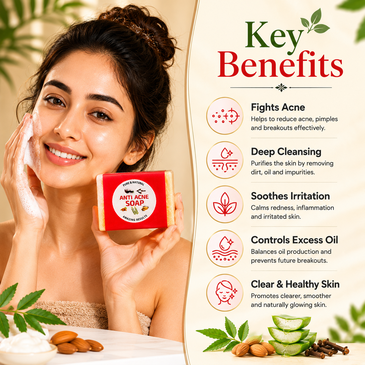 Samskrithi Naturals Anti-Acne Combo (Soap + Gel)