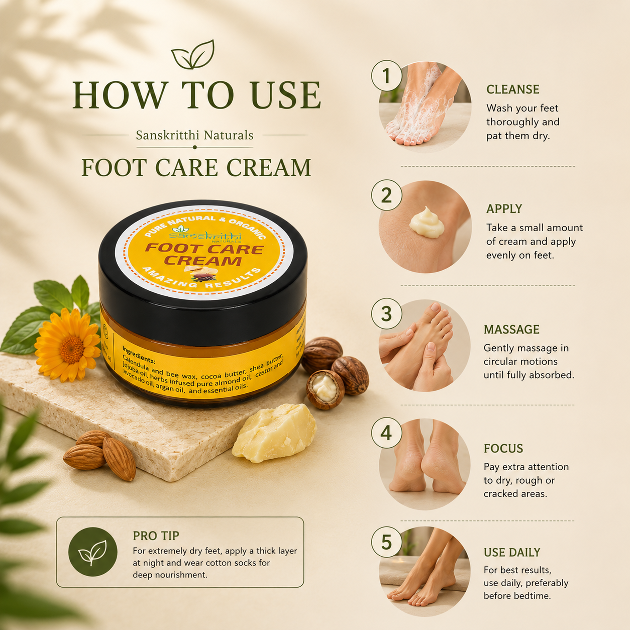 Samskrithi Naturals Foot Care Cream