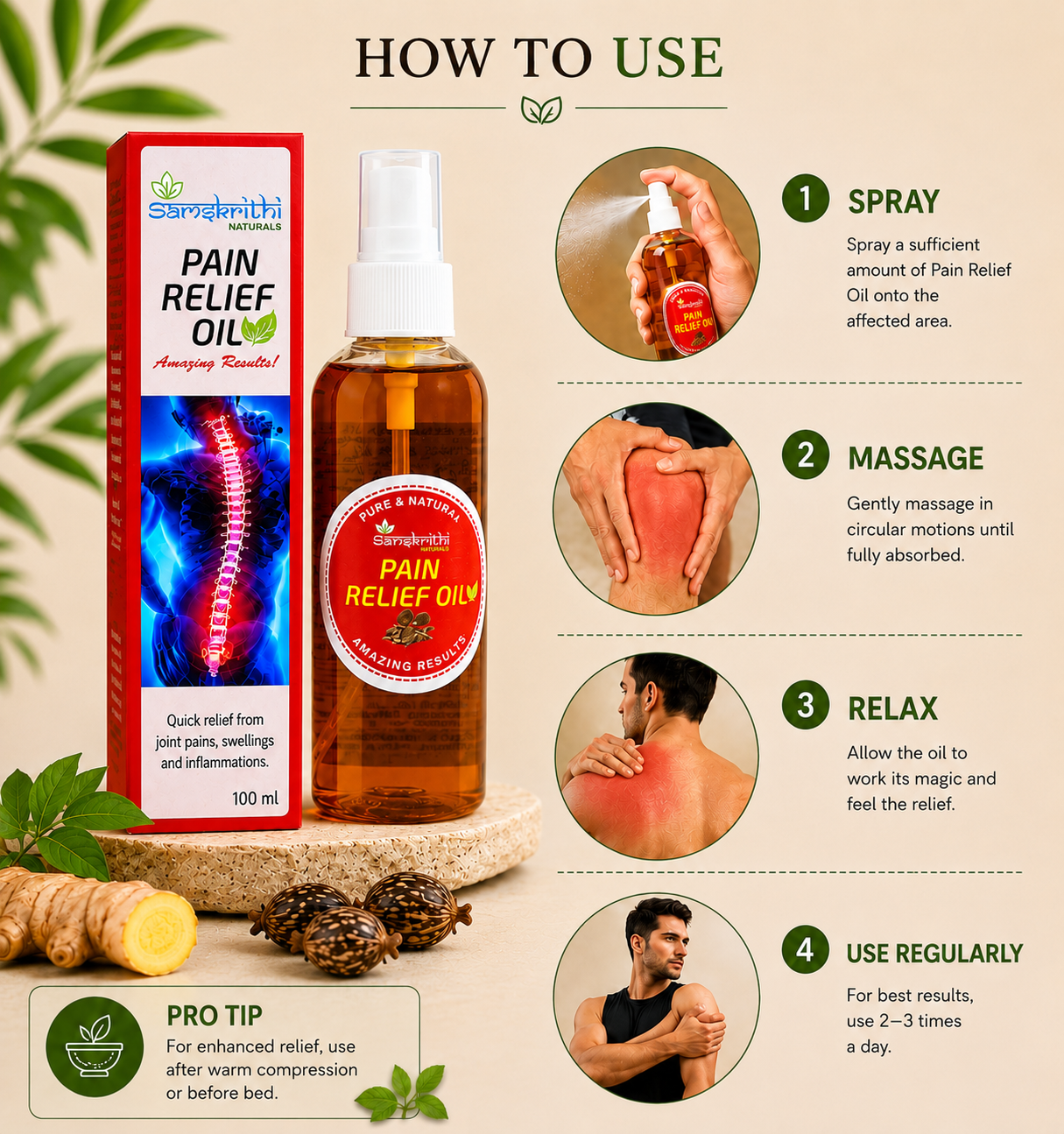 Samskrithi Naturals Pain Relief Oil