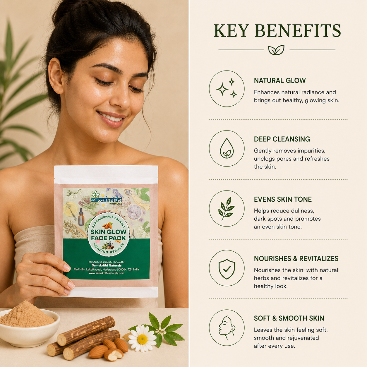 Samskrithi Naturals Skin Glow Face Pack