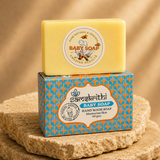 Samskrithi Naturals Ultra- Moisturizing Baby Bathing Soap Bar pH 5.5 with Goat Milk, Olive Oil, Shea Butter, Coconut Oil & Almond Oil - Pack of 3X125g | Hypoallergenic & Tear-Free Soap for Babies, Newborns