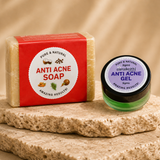Samskrithi Naturals Anti-Acne Soap & Gentle Cleansing and Acne Gel | Gentle Skincare for Acne Management with a Non-Abrasive Formulation (Pack of 2)